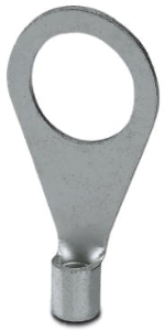 Unisolierter Ringkabelschuh, 2,6-6,0 mm², AWG 14 bis 10, 13 mm, M12, metall