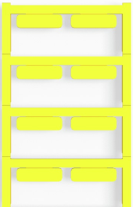 Polyamid Gerätemarkierer, (L x B) 27 x 8 mm, gelb, 80 Stk