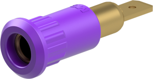 4 mm Buchse, Steckanschluss, Einbau-Ø 8.2 mm, violett, 64.3010-26