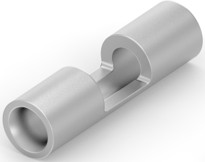 Stoßverbinder, unisoliert, 1,25-2,0 mm², AWG 16 bis 14, silber, 15.1 mm