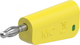 4 mm Stecker, Lötanschluss, 1,0 mm², gelb/grün, 64.1038-20