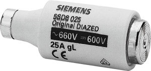 DIAZED-Sicherung DIII/E33, 25 A, gG, 600 V (DC), 5SD8025