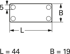 Kennzeichnungsschild für Kabelhaltebänder, PA 6.6, natur, IT 1, halogenfrei, L 44, B 19 mm