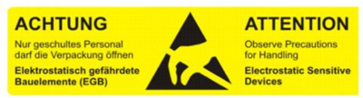 BK0602001 ESD PROTECT Prüfplaketten, Schilder und Bänder