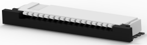 Steckverbinder, 16-polig, 1-reihig, RM 1 mm, SMD, Buchse, verzinnt, 1-84953-6