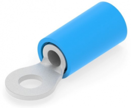 Isolierter Ringkabelschuh, 1,04-2,0 mm², AWG 16 bis 14, 3.02 mm, M2,5, blau