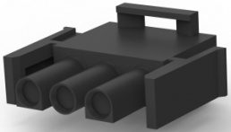 Steckergehäuse, 3-polig, RM 6.35 mm, gerade, schwarz, 1-480700-9