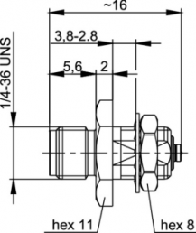 Koaxial-Adapter, 50 Ω, UMTC-Stecker auf SMA-Buchse, gerade, 100024813