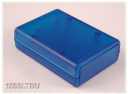 ABS Gerätegehäuse, (L x B x H) 91 x 66 x 28 mm, blau/transparent, IP54, 1593LTBU
