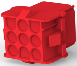 Buchsengehäuse, 9-polig, RM 6.35 mm, gerade, rot, 1-480707-2