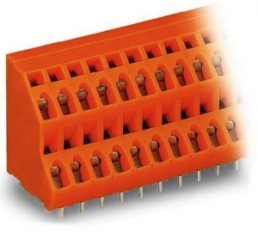 Leiterplattenklemme, 3-polig, RM 5.08 mm, 0,08-2,5 mm², 21 A, Käfigklemme, orange, 736-303