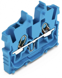 2-Leiter-Mini-Durchgangsklemme, Push-in-Anschluss, 0,14-1,5 mm², 2-polig, 13.5 A, 6 kV, blau, 2050-324