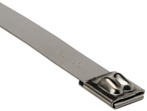Kabelbinder, Edelstahl, (L x B) 838 x 12.3 mm, Bündel-Ø 12 bis 254 mm, metall, -80 bis 538 °C