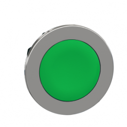 Frontelement, unbeleuchtet, tastend, Bund rund, grün, Einbau-Ø 30.5 mm, ZB4FA3