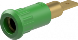 4 mm Buchse, Steckanschluss, Einbau-Ø 8.2 mm, grün, 64.3010-25