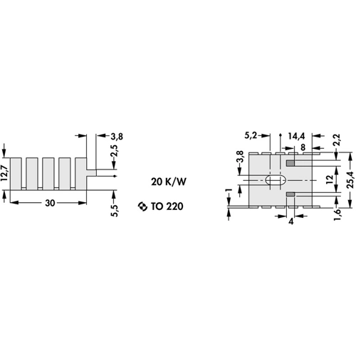 FK 222 THF MI Fischer Elektronik Kühlkörper Bild 2