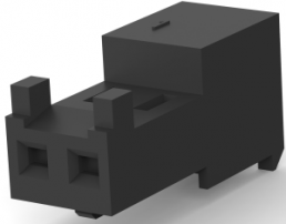 Buchsengehäuse, 2-polig, RM 2.54 mm, abgewinkelt, schwarz, 3-644083-2