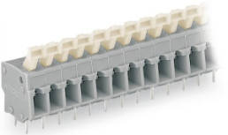 Leiterplattenklemme, 10-polig, RM 5 mm, 0,08-2,5 mm², 24 A, Käfigklemme, grau, 257-410