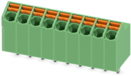 Leiterplattenklemme, 9-polig, RM 3.5 mm, 0,2-1,5 mm², 9 A, Federklemmanschluss, grün, 1752175