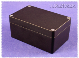 Aluminium Druckgussgehäuse, (L x B x H) 125 x 80 x 58 mm, schwarz (RAL 9005), IP66, 1550Z108BK