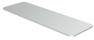 Aluminium Schild, (L x B) 45 x 15 mm, silber, 200 Stk