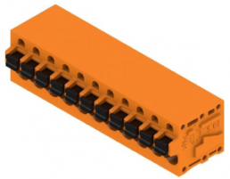 Leiterplattenklemme, 11-polig, RM 5 mm, 0,12-2,5 mm², 20 A, Federklemmanschluss, orange, 1331800000