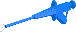 Klemmprüfspitze, blau, max. 2,5 mm, L 155 mm, CAT II, Buchse 4 mm, 24.0224-23