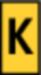 Polyamid Kabelmarkierer, Aufdruck "K", (L x B x H) 3 x 5.5 x 5 mm, max. Bündel-Ø 2.2 mm, gelb, 561-00114