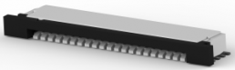 Steckverbinder, 20-polig, 1-reihig, RM 1 mm, SMD, Buchse, verzinnt, 2-84952-0