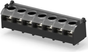 Leiterplattenklemme, 7-polig, 0,3-2,0 mm², 15 A, Schraubanschluss, schwarz, 1546927-7