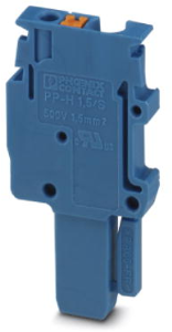 Stecker, Push-in-Anschluss, 0,14-1,5 mm², 1-polig, 17.5 A, 6 kV, blau, 3212497