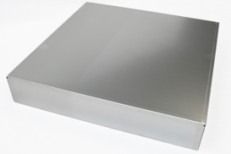 Aluminium Gehäuse, (L x B x H) 432 x 432 x 76 mm, natur, 1444-17173