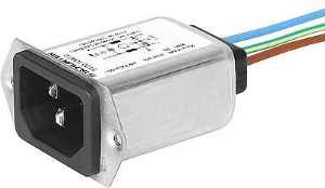 IEC-Stecker-C14, 50 bis 60 Hz, 4 A, 250 VAC, Litzen, 3-119-595