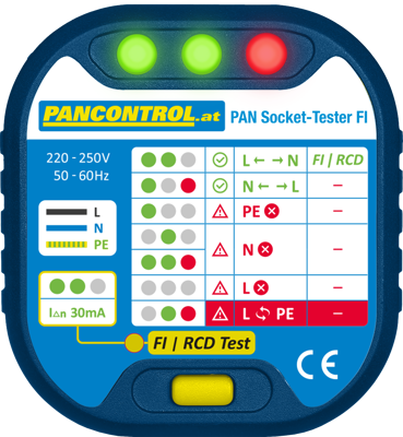 PAN SOCKET TESTER FI PANCONTROL VDE-Tester, Installationstester, Isolationsmessgeräte Bild 1