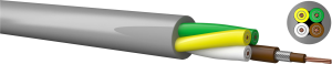 PVC Steuerleitung Flextronic LiY-DY-Y 4 x 0,25 mm², geschirmt, grau