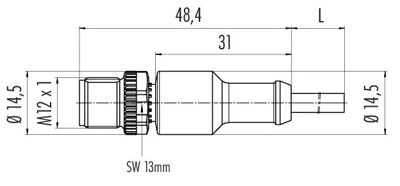 77 3429 0000 50712 0200 binder Sensor-Aktor Kabel Bild 2
