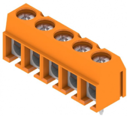 Leiterplattenklemme, 5-polig, RM 5.08 mm, 0,13-2,5 mm², 15 A, Schraubanschluss, orange, 1234570000
