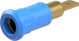 4 mm Buchse, Steckanschluss, Einbau-Ø 8.2 mm, blau, 64.3010-23