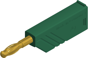 4 mm Stecker, Schraubanschluss, 0,5-1,5 mm², CAT O, grün, LAS N WS AU GN