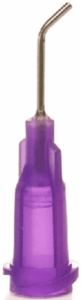 Dosiernadel, gebogen 45°, (L) 38 mm, violett, Gauge 21, 921150-45BTE