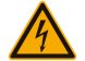 Warnzeichen, Gefahr durch Elektrizität, W 1 A, Sm 25 mm