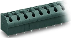Leiterplattenklemme, 10-polig, RM 7.5 mm, 0,5-1,5 mm², 17.5 A, Push-in Käfigklemme, grau, 250-610