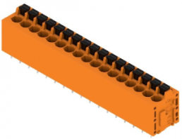 Leiterplattenklemme, 17-polig, RM 5.08 mm, 0,12-2,5 mm², 20 A, Federklemmanschluss, orange, 1331340000