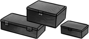 Stapelbox, schwarz, (L x B x T) 178 x 133 x 78 mm, V20-32-6-10