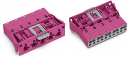 Stecker, 5-polig, Snap-in, Federklemmanschluss, 0,5-4,0 mm², pink, 770-795