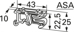 ASA Aufschnappadapter auf DIN-Schiene, RC-BU 1