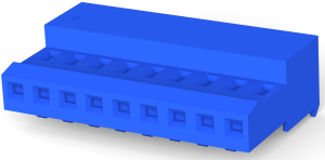 Buchsengehäuse, 9-polig, RM 2.54 mm, abgewinkelt, blau, 3-640442-9
