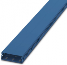 Verdrahtungskanal, (L x B x H) 2000 x 25 x 80 mm, Polycarbonat/ABS, blau, 3240585