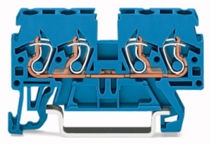 4-Leiter-Durchgangsklemme, Federklemmanschluss, 0,08-2,5 mm², 1-polig, 24 A, 6 kV, blau, 870-834