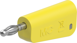 4 mm Stecker, Lötanschluss, 1,0 mm², gelb, 64.1038-24